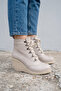 Women's Wedge Sole Zippered Casual Boots Matei - 3