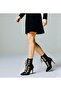 Snake Pattern Heeled Boots with Gold Ring Detail 10cm -Feli̇sya Buti̇k - 2