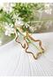 Star Patterned Stone Steel Earrings - Women - 2