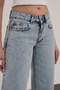Ice Blue Palazzo Wide Leg Super High Waist Jeans - 6