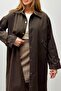 Aci Brown Waxed Coated Gabardine Trench Coat 4S3002 - 5