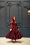 Azade Evening Dress Burgundy - 3