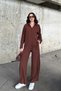 Comfortable Fit, Long-Sleeved Shirt and Wide-Lettered Loose-Fit Pants Aerobi̇n Tesettür Suit