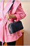 Women's Navy Blue-Stone Shoulder and Crossbody Bag-Bd6000
