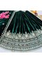 Green Velvet Gown & Dupatta Set - HRT5701 | Green - 5