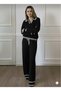 New Season V-Neck Black Stripe Bottom-Top Knitwear Set 0056 - 3