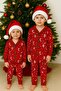 Red Christmas Themed Unisex Pajama Set – Ages 3-6 – Soft and Comfortable Fabric