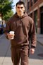 Men's Hooded Standard Sleeve Kangaroo Pocket Sweatshirt Functional Durable Quality Aesthetic