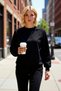 Women's Crew Neck Raglan Sleeve Plain Knitted Sweatshirt Functional Durable Quality Comfortable