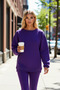 Women's Crew Neck Low Sleeve Oversized Thick Knitted Sweatshirt Functional Durable Aesthetic