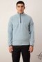 Men's Mock Neck Zippered Standard Sleeve Fleece Sweatshirt Functional Durable Quality Sports - 5