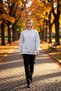 Women's Crew Neck Low Sleeve Oversized Thick Knitted Sweatshirt Functional Durable Aesthetic - 4