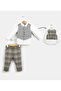 Babydola Baby Tie Shirt Pants Vest 4-Piece Set - 2