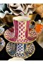 6 Personalized Design Hand Painted 24K Original Gold Gilt Coffee Cup Set 90 ml - 5