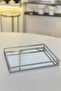 Metal Mirrored Tray Silver Presentation Tray Decorative Metal Tray - 3