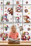 Colorful Christmas New Year Glass Wall Door Sticker Set Santa Claus Snowman - 2