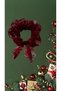 Burgundy Lace Scrunchie Rubber Band - Handmade Donut Hair Tie with Ribbon Detail - 3