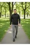 Unisex Relax Fit Comfortable Cut Cotton Fleece Inside 3 Thread Half Zipper Di Mock Neck Weatshirt - 3