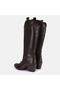Large Size Women's Boots 41-42-43-44- Brown Leather - 6