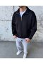 New Season Basic Premium Unisex Oversized Winter Warm Half Zipper Mock Neck Sweatshirt - 5