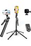 72'' Tripod with Remote, 4-Leg Selfie Stick & Tripod Stand