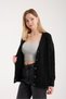 Düğmeli Basic Şardonlu Oversize Kadın Hırka - 7