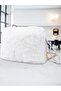 Women's White Long Furry Plush Chain Strap Shoulder & Hand Bag – Zippered Lining (32X20 cm) - 3