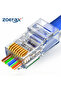 50pcs ZOERAX 50/100 PCS RJ45 Pass Through Connector 23AWG Cat6 Cat5e RJ45 Modular Plugs Gold Plated