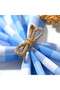 Dark Khaki 12pcs Linen Braided Bow Napkin Ring Set, Handmade Braided Flower Shaped Jute Napkin Ring， - 4