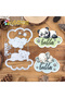 Original Lovely Animals Slepping Panda Elephant Clouds HELLO LITTLE ONE Metal Cutting Dies Scrapb...