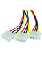 20cm 4pin IDE Power Supply Cable Splitter 4Pin Molex Male to 3 Port IDE Female Cables Power Splitter - 4