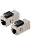 لا يوجد قطعتان فضيتان من موصلات RJ45 Keystone Jack Cat6 المحمية بمزلاج 8P8C موصلات إيثرنت - 7