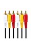 1.5m 3RCA Cable Splitter1.5m 3m 3RC Male Convert Wire Line AV Audio Video Extention Wire Composite C