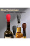 random 3 pcs Silicone Wine Stoppers Beverage Bottle Sealer Reusable Sparkling Wine Bottle Stopper K - 3