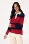 Women's Burgundy Polo Neck Sweater 50310034-Vr014 - 3