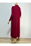 Long Underwear Dress 135 cm Long Sleeves Crew Neck Lining Quality Combed Cotton Fabric Maroon - 3