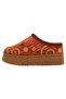 Women's vegan leather red slipper - shine design - 7