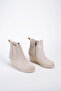 Women's Wedge Heeled Elastic Zippered Daily Boots Florea - 4