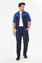 Men's Micropoly Fabric Short Sleeve Tracksuit Set Cobalt 919-Sa - 3