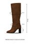 Tan Suede Women's Heeled Boots 39Wc2966 - 3