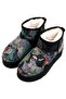 Women's Vegan Leather Black Ankle Boots - I Need Art Design