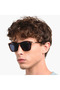 Men Blue Polarised and UV Protected Lens Square Sunglass - 4