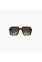 56MM Black Brown Green Antireflex Square Sunglasses - 4