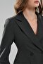 Women's Waist-Fitted Double-Breasted Closure Design Blazer Jacket - 8