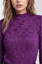 Women's Half Turtleneck Long Sleeve Stylish Textured Blouse Suitable for Self-Textured Hijab - 5