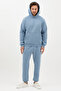 Blue Hooded Men's Tracksuit Set
