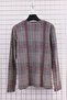 Women's Plus Size Stretch Fabric Crew Neck Plaid Soft Sweater Mom Blouse - 3