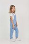 Girl's Slopet Children's Denim Overalls Labubu Purple Patterned - 6
