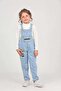 Girl's Slopet Children's Denim Overalls Labubu Brown Patterned - 4