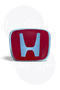 Honda Civic Compatible Logo Emblem for Car Door or Trunk Compatible 11X9Cm 1Pc Red Logo Emblem Adhesive - 5